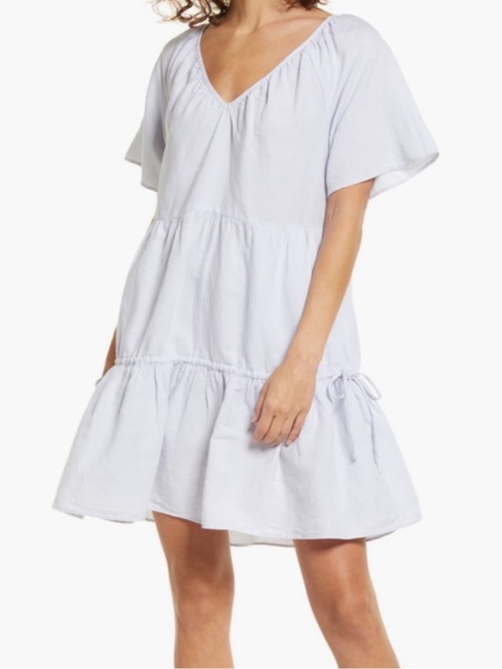 Madewell Linen Blend Lorelei Mini Dress